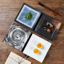 Axyaa Ceramic Square Plate for Sushi Snack BBQ Commercial Household Dining