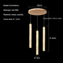 Axyaa Deluxe Crystal Pendant Chandelier - Modern Dimmable LED Lighting Fixtures