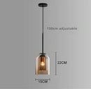Axyaa Nordic Glass Chandelier Double Pendant Lights