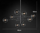 Axyaa Bronze Glass Bubbles Chandelier Pendant Light for Study Living Room and Restaurant
