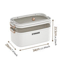 Axyaa 3-Tier Transparent First Aid Organizer Box with Lockable Pill Case