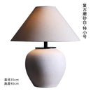 Axyaa Ceramic Table Lamp LED E27 Wabi-sabi Desk Light for Bedroom Living Room