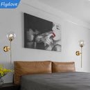 Axyaa Nordic Modern LED Wall Lamp Bedroom Living Room Gold Light Fixtures