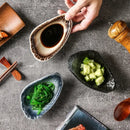 Axyaa Ceramic Sea Stone Flower Plate Set - Japanese Style Tableware