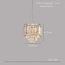 Axyaa Modern Crystal Ceiling Chandelier LED Pendant Light for Living Room Bedroom