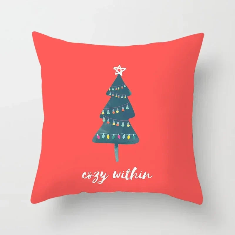 Axyaa Christmas Tree Throw Pillow Cover - Festive Home Decor