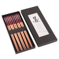Wooden Chopsticks Set - Axyaa Household Long Non-slip Japanese Tableware