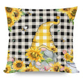 Axyaa Spring Gnome Sunflower Pillowcase for Home Bedroom Sofa