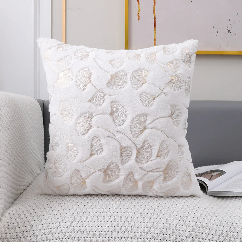 Axyaa Soft Fluffy Geometric Pattern Cushion Cover 45x45cm Home Décor Sofa Living Room