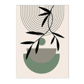 Modern Boho Sun Leaves Wall Art Canvas Print for Living Room Decor by Axyaa