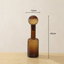 Axyaa Clear Glass Vase with Lid - Home Decor & Aromatherapy Bottle