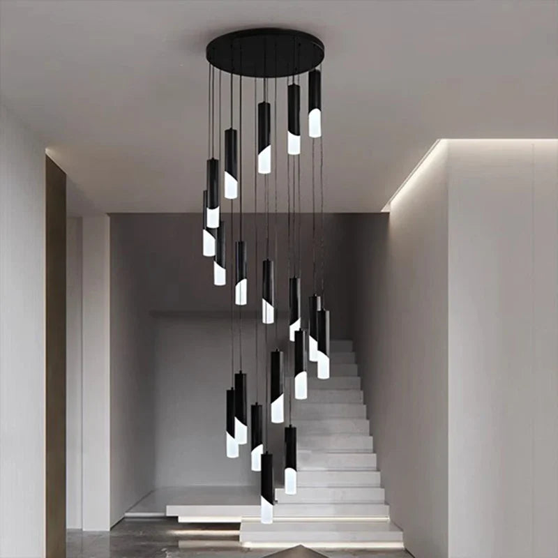 Axyaa Staircase Chandeliers LED Pendant Light for Modern Home Decor