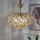 Axyaa French Art Crystal Chandelier: Retro Luxury for Living Room and Restaurant
