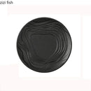 Axyaa Matte Ceramic Ripple Plate - Specialty Tableware for Snacks, Sushi, and Desserts