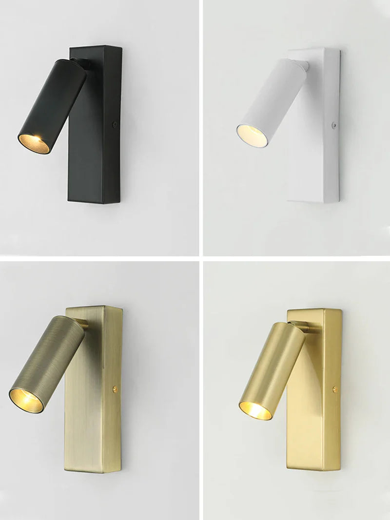 Axyaa Modern Rotatable LED Wall Sconce Lamp for Bedroom Bedside Hotel