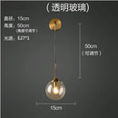 Axyaa Glass Ball LED Wall Sconce Nordic Modern Retro Wall Lamp Luminaire