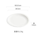Axyaa Ceramic Disc White Plate Set for Various Cuisine Types