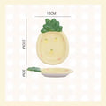 Axyaa High Aesthetic Ceramic Fruit Plate for Desserts and Snacks