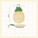 Axyaa High Aesthetic Ceramic Fruit Plate for Desserts and Snacks