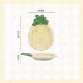 Axyaa Ceramic Dessert Plate: Aesthetic Tea Table Snack Salad Plate, Underglaze Color