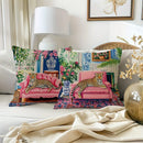 Axyaa Leopard Flower Flamingo Pillowcase Set