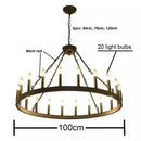 Axyaa Black Metal Chandelier Lighting for Living Room Loft, LED Pendant Lights for Villa Stairs