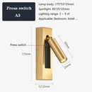 Axyaa Black Brass USB Wall Lamp Sconce, 3W Spotlight for Bedroom Reading
