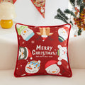 Axyaa Dutch Velvet Christmas Pillowcase Cojines Santa Claus Elk Sofa Cushion Cover