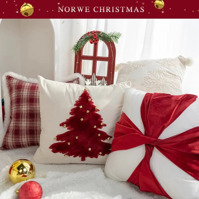 Axyaa Christmas Bell Pillow Cover - Holiday Tree Decoration & Gift