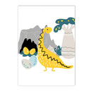 Axyaa Dinosaur Alphabet Number Custom Name Canvas Print Kids Room Decor