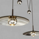 Axyaa Nordic Saucer Pulley Pendant Light: Adjustable Flying Saucer Lamp for Home and Commercial Spaces