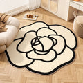 Flower Shape Plush Carpet: Axyaa Thicken Soft Rug for Living Room, Bedroom, Lounge
