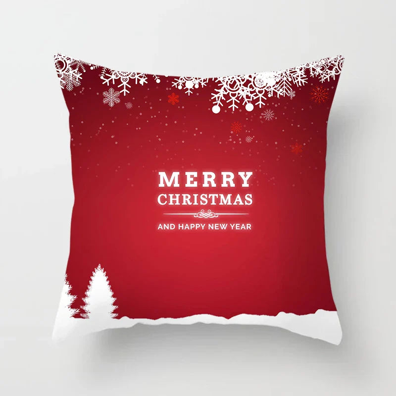 Axyaa Merry Christmas Green Pillowcase Sofa Decoration Cover