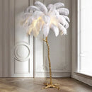 Axyaa Ostrich Feather Floor Lamp: Luxury Nordic Standing Lamp for Living Room and Bedroom
