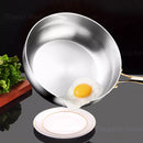 Axyaa Stainless Steel Non-Stick Wok Pan for Gas Stove & Induction Cooker