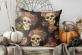 Axyaa Halloween Sugar Skull Pattern Decorative Pillow Cover