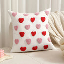 Axyaa Heart Embroidery Pillow Cover for Sofa Living Room Decor