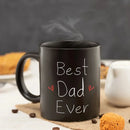 Axyaa Papa Bear Mug - Best Dad Ever 350ml Black Ceramic Coffee Cup