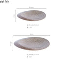 Axyaa Oval Ceramic Fish Plate Dessert Sushi Dish Specialty Tableware