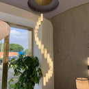 Axyaa Marble Chandeliers: Led Dimmable for Circular Staircase, Villa Decor & Home Luxury