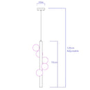 Axyaa Nordic Black Glass LED Chandelier Suspended Ceiling Light