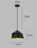 Axyaa Metal Pendant Light Industrial E27 Nordic Style for Kitchen Bar Dining Room