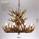 Axyaa Retro Deer Horn LED Pendant Light for Hot Pot Restaurant and Clothing Store