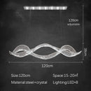 Axyaa Crystal Pendant Lamp: Elegant Luxury Dining Chandelier