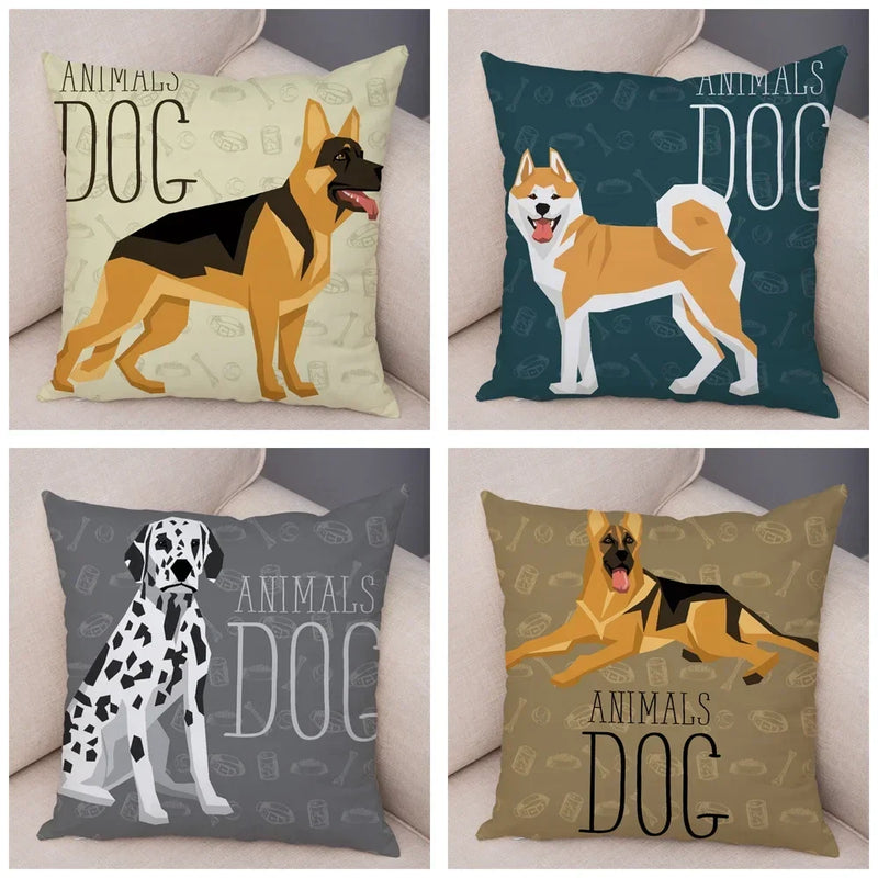 Axyaa Cartoon Dog Pet Animal Pillowcase