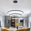 Axyaa LED Dining Room Chandelier Rings Pendant Lights - Modern Indoor Ceiling Lamps