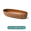 Axyaa Acacia Wood Snack Plate & Salad Bowl Set - Chinese Style Multi-cell Design