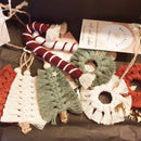 Axyaa Handmade Woven Tapestry Small Christmas Tree Circle Walking Stick Decoration