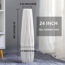 Axyaa 24" Ceramic Tall Floor Vase: Modern Home Decor for Living Room, Bedroom