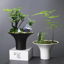 Axyaa Open Floral Arrangement Ceramic Flower Pot for Plant Accessories